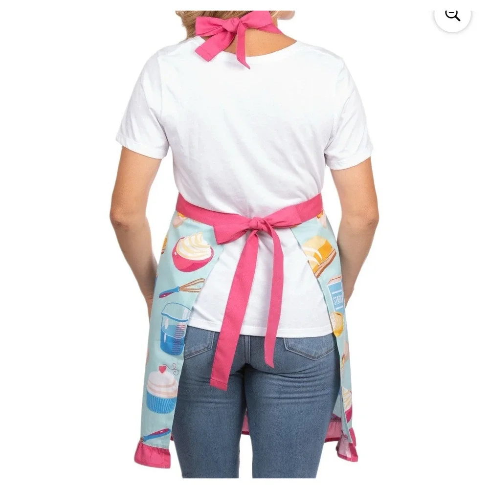 NWT Bakers‎ Gonna Bake Pantry Apron Cupcakes Baking Pink Ruffle One Size